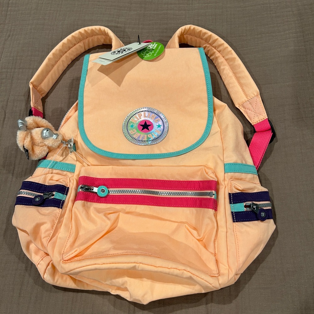Kipling Ezra Peach/ “soft apricot” Backpack 20L-5gal
